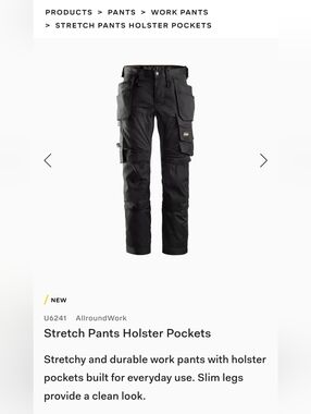 Snickers AllroundWork Stretch Holster Pants - Black